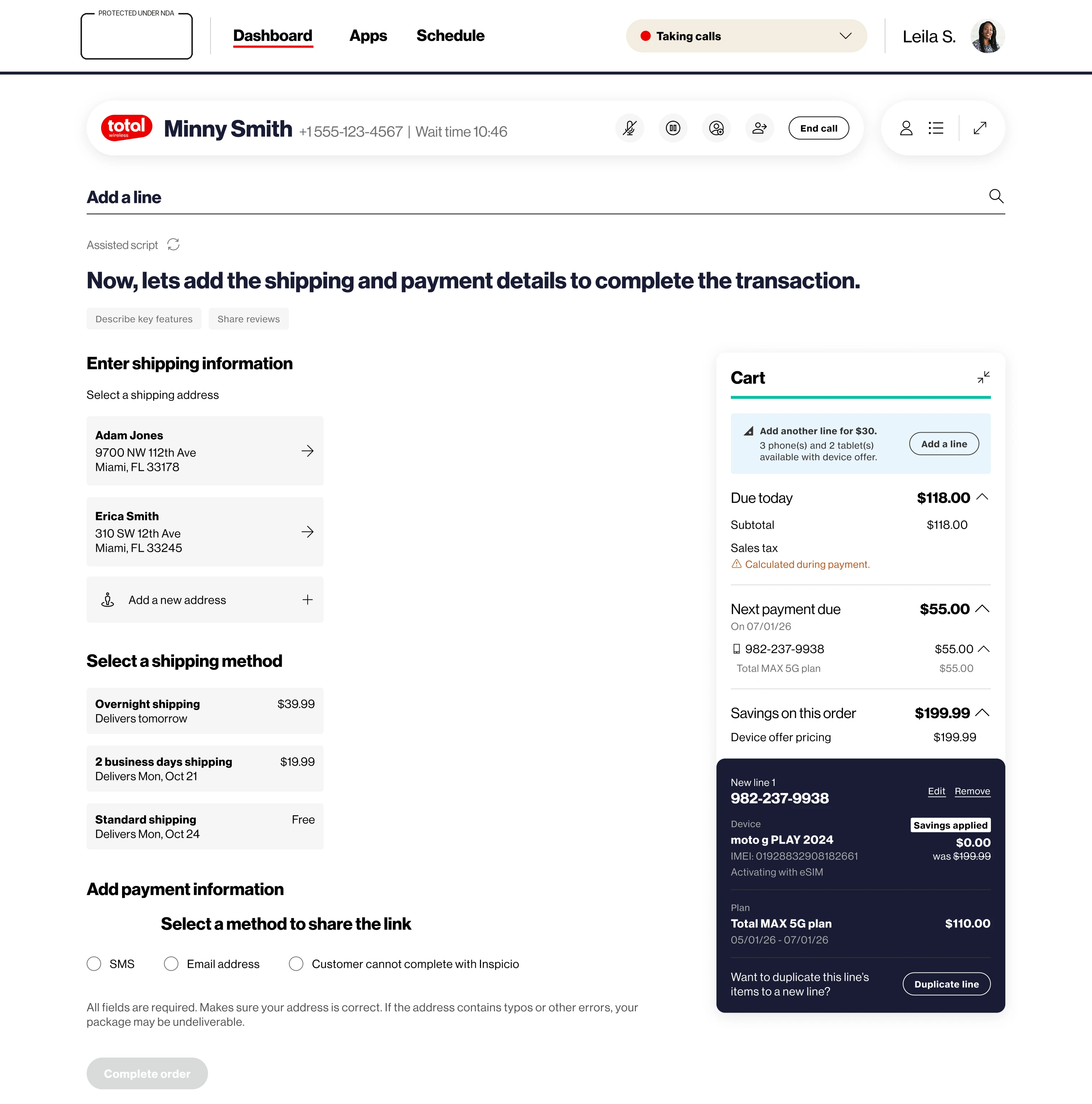 Checkout: shipping, payment, cart