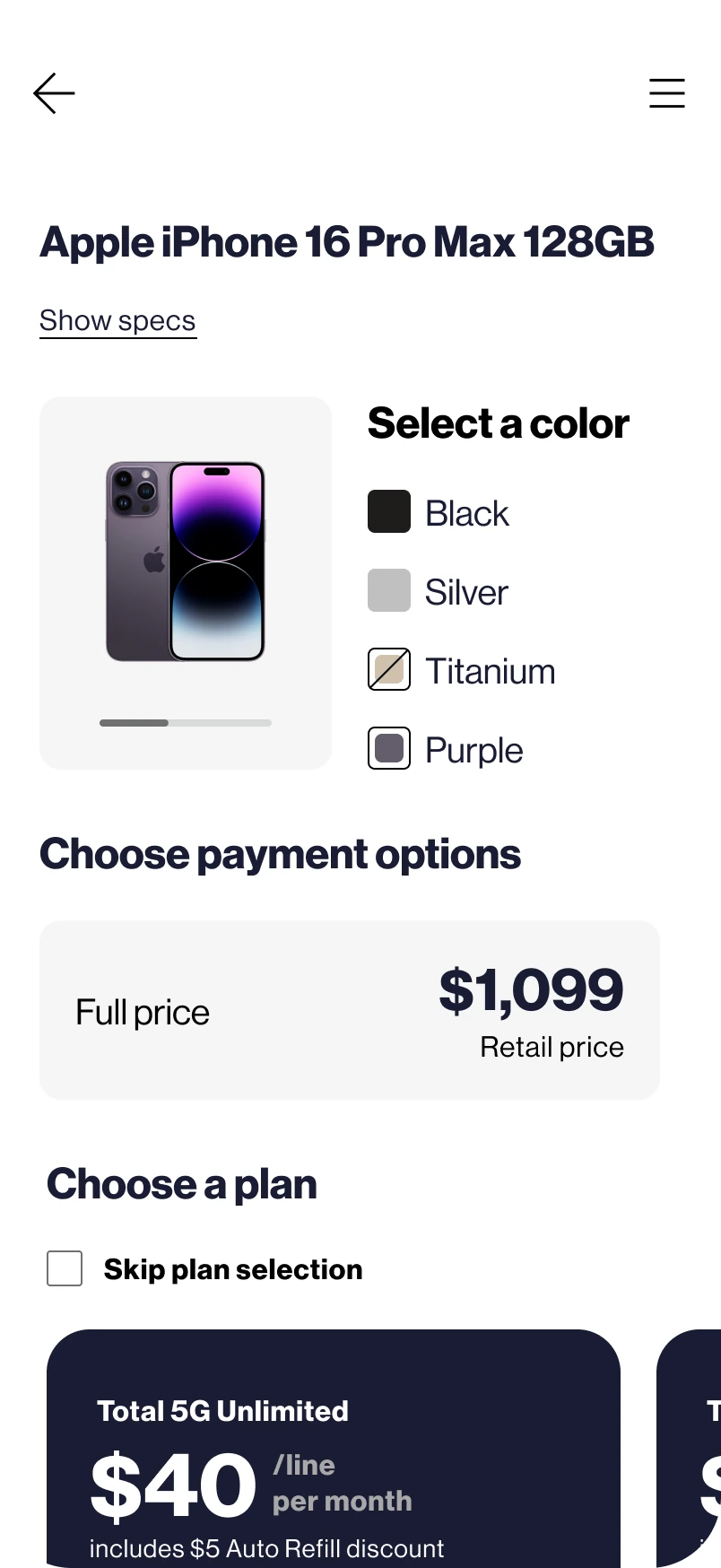 Colour, payment, plan.