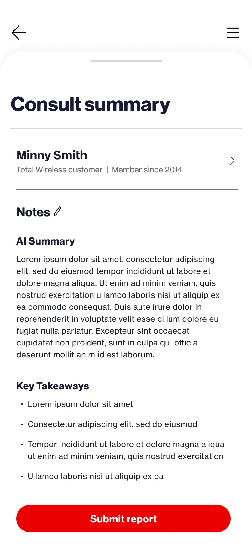 Consult summary, filed like any call.