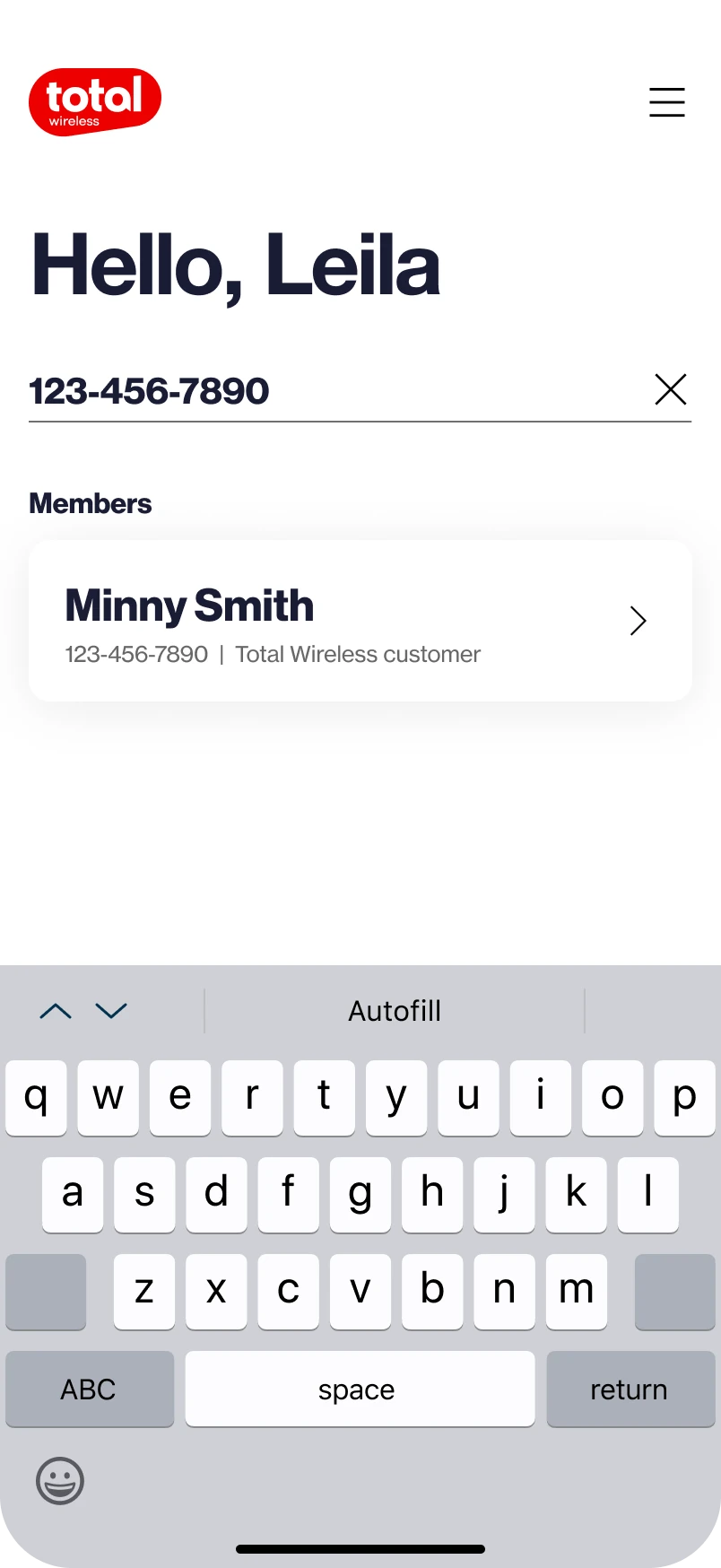 The member, by number — no call to receive.