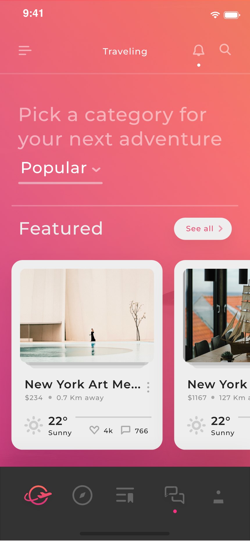 Discover — pick a category