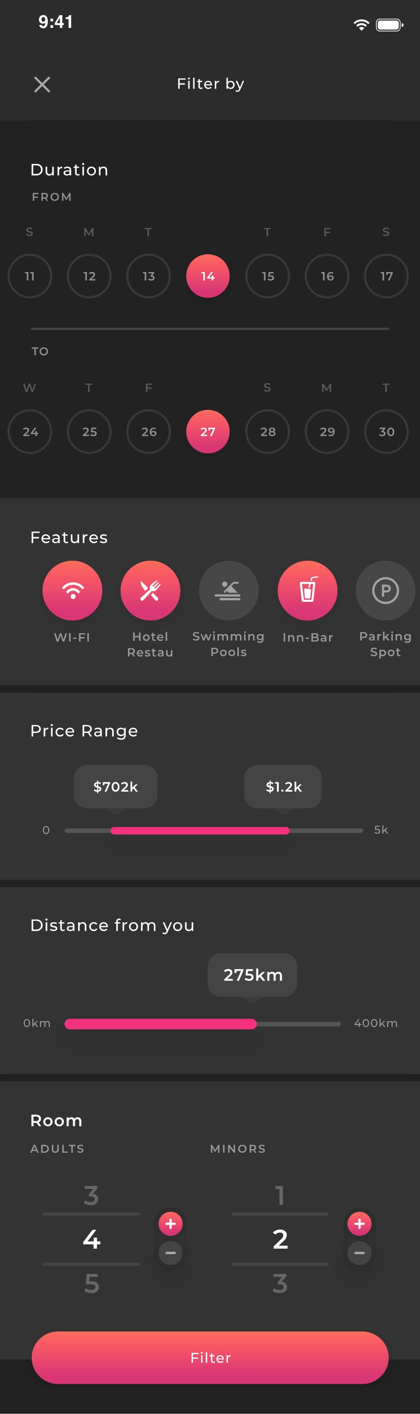 Filter — one sheet, no detours