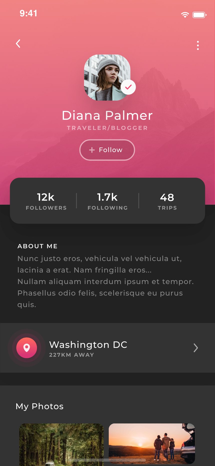 A traveler's profile